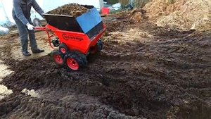 Мини самосвал МОТОМУЛ в конном клубе - минидумпер для подсобных хозяйств