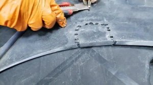 Ремонт пластика пайкой - практическое занятие, пробные швы