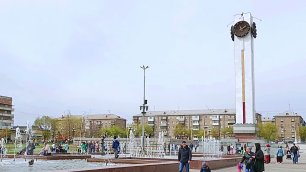 Магнитогорск, фонтаны на площади Торжеств и площади Народных гуляний (09.05.2022)