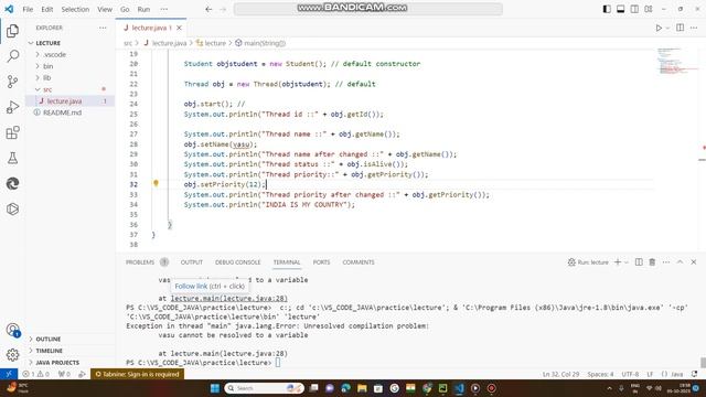 PART 4: : CREATING A THREAD IN JAVA BY IMPLEMENTING RUNNABLE INTERFACE смотреть онлайн
