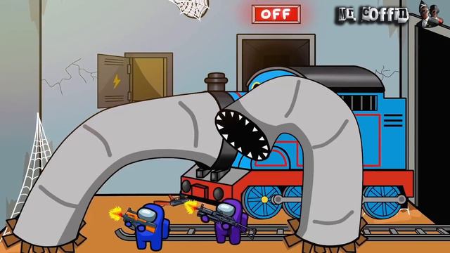 SPIDER TOMAS | Among Us Spider vs Thomas the Tank | Thomas & Friends | COFFIN DANCE SONG (COVER) смотреть онлайн