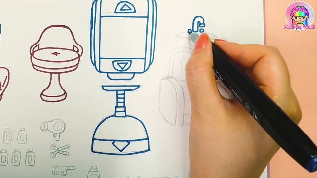 How to draw Hair Salon ✂? in Toca Life World⭐Paper Crafts - Quiet book - Toca Boca
