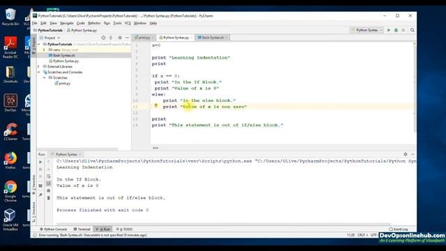 #3 Python - Syntax and Indentation | Python Tutorial for Beginners