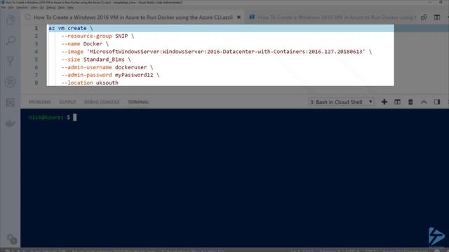 How To Create A Windows Server 2016 Virtual Machine (VM) In Azure To Run Docker Using The Azure CLI смотреть онлайн