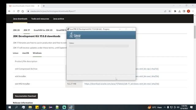 install java 17 on windows