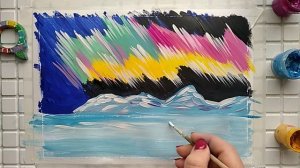 Северное сияние// Как нарисовать северное сияние