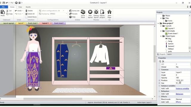How to make simple dress up game construct 2 - drag n drop смотреть онлайн