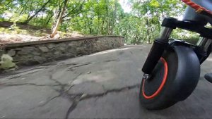 Работа передней подвески Xiaomi m365 на плохом асфальте. Front Suspension Fork For Xiaomi M365