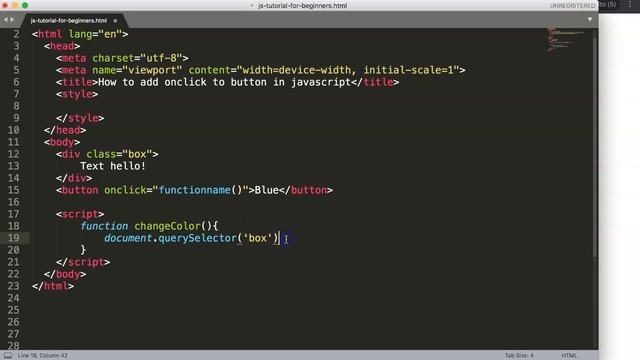 How to add onclick to button in JavaScript | JavaScript Tutorial смотреть онлайн