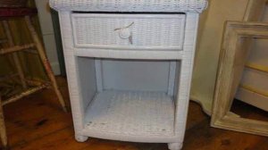 Wicker End Table | Wicker End Table With Drawer