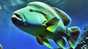 Рыба Наполеон. Подводный мир красного моря.  Египет. Novotel Sharm El-Sheikh. Пляж Наама Бей.