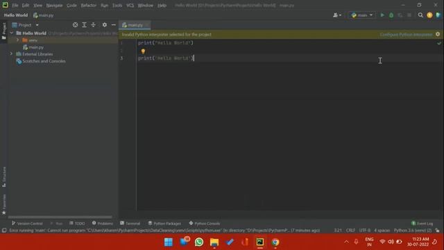 [Solved] No python interpreter configured for the project pycharm - Full Cource For Beginners