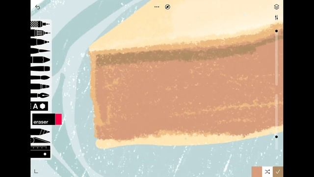 Tayasui Sketches/타야수이스케치_오일파스텔 같은 느낌으로 뉴욕치즈케이크 그리기(_Cheese cake) смотреть онлайн