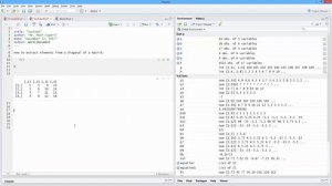 How to Extract Elements from a Diagonal of a Matrix in R. [HD]