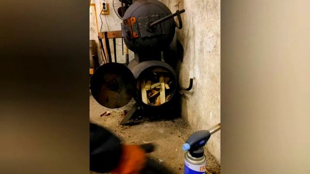 Печь для гаража из бытовых баллонов смотреть онлайн