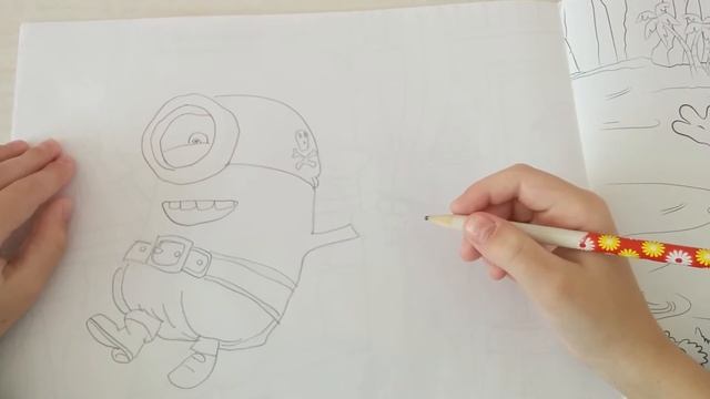 Как нарисовать миньёна посипаку пират. Легко и просто смотреть онлайн