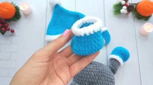 Плюшевый котик в Новогоднем костюме: обзор игрушки по новому МК