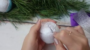 Новогодний шар канзаши.  Ёлочные украшения своими руками.