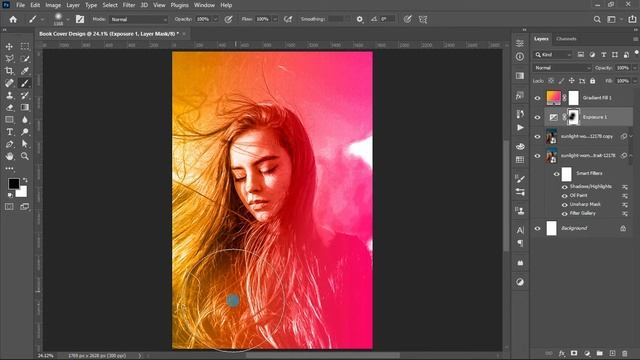 Professional Creative Book Cover Design | Digital Painting | Oil Paint Effect | Photoshop Tutorial