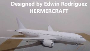 Boeing 787 Papercraft (1:120) Instructions. By Hermercraft.