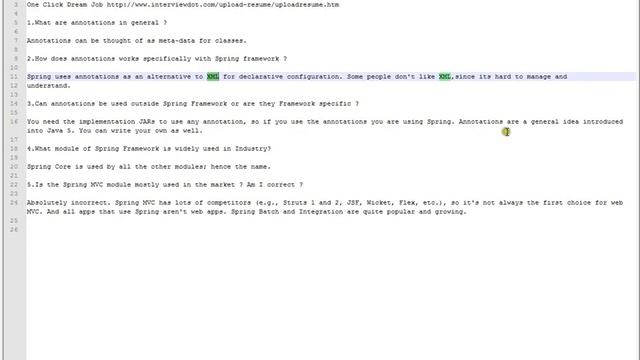 Spring interview question spring annotations interviewdotcom job portal