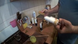Отливка 2-х цветных силиконовых приманок (новый способ).