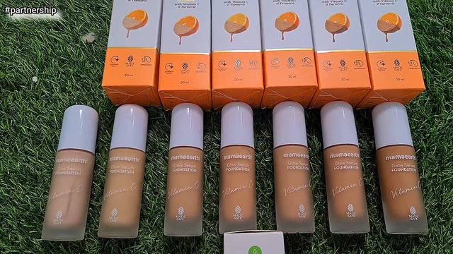 MAMAEARTH GLOW SERUM FOUNDATION review & demo | RARA | flawless facebase | how to Apply foundation