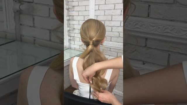 Формирование причёски , объемный нижний хвост смотреть онлайн