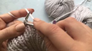 Красивый фиксированный отворот / подгиб спицами для шапок резинкой 1 на 1 и резинкой 2 на 2.