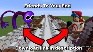 FNF VS Rainbow Friends Character Test & Friends to Your End | Minecraft Note Block MAP DOWNLOAD!