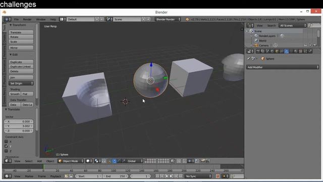 CG Modelagem no Blender 2 79   Parte 1  CSG Constructive Solid Geometry