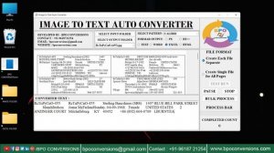 Jpg to excel conversion using BPO Conversion software