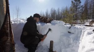 Живу в лесу как дома. Ночь в Огромной палатке. Палатка Пентагон.