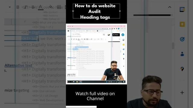 How to do website Audit heading tags #seo #websiteaudit смотреть онлайн