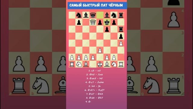 Как ПОСТАВИТЬ самый БЫСТРЫЙ ПАТ в шахматах за 10 ходов #chess, #shots