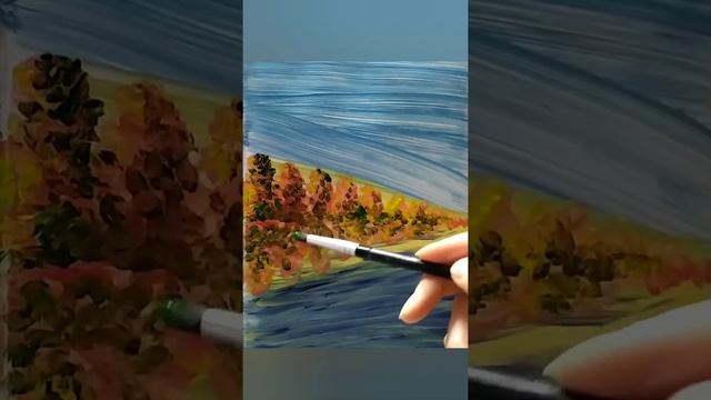 Осенний пейзаж Правополушарное рисование смотреть онлайн