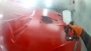 spray clearcoat with walcom genesi carbonio 360 hte clear