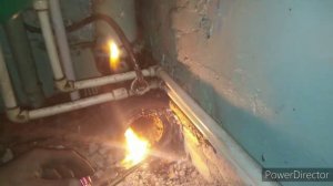 #канализация#заменатройника#Газосварка Замена чугунного тройника на унитаз.
