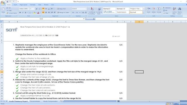New Perspectives Excel 2016 Module 2: SAM Project 1a #newperspective #module2 #samproject1a
