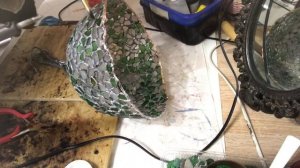 113. # 3. Техника Тиффани. Чаша. Морские Стеклышки. Завершение пайки.