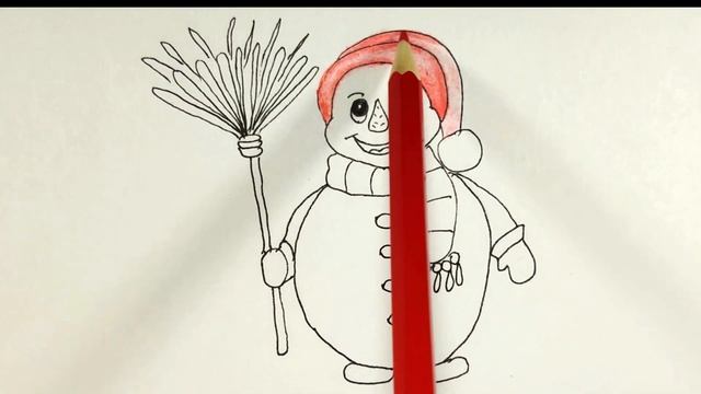 *СНЕГОВИК* Как нарисовать СНЕГОВИКА. Простой и легкий рисунок для срисовки. Art & Drawings.