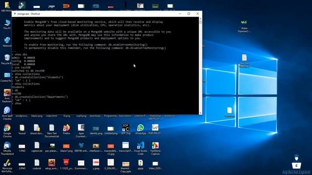Create, Delete collection in MongoDB database | Show collection list | MongoDB | Asp.Net Core Mvc