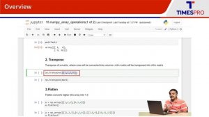 Numpy Array Operations: Part 1 | Free Couse | TimesPro