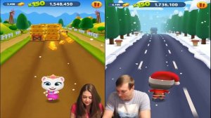 Холодный забег в игре Том за золотом! Санта Том против принцессы анджелы от Каталекс!