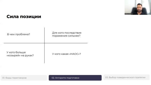 Цикл лекций «Ведение переговоров». Подготовка к переговорам