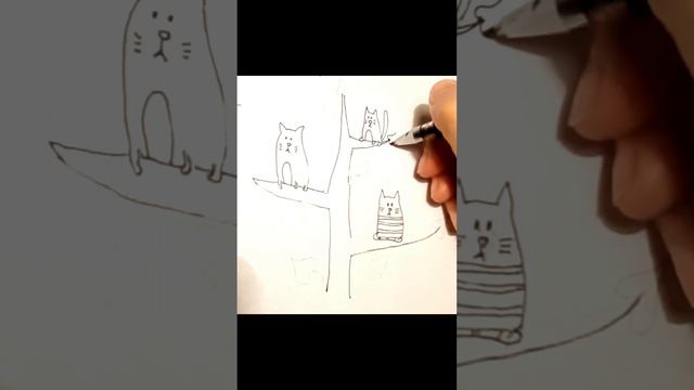 Котики / рисовать легко
