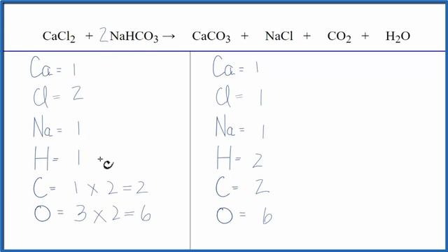 How to Balance CaCl2 + NaHCO3 = CaCO3 + NaCl + CO2 + H2O смотреть онлайн
