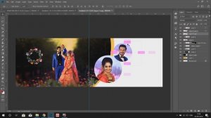 Adobe Photoshop CC - Wedding Album Mixing Page 12X36 #photoalbumdesign #photoalbumdesigncourse