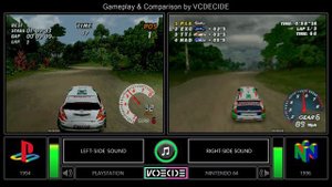 V-Rally (PlayStation vs Nintendo 64) Side by Side Comparison