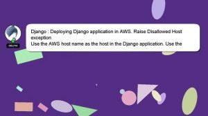 Django : Deploying Django application in AWS. Raise Disallowed Host exception